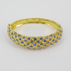 514157 royal blue  in gold  bangle
